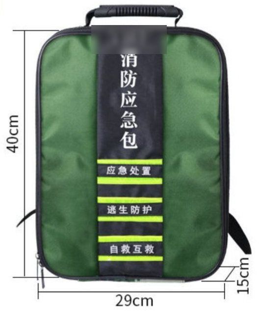 Kit zaino di emergenza antincendio, 90 pezzi
