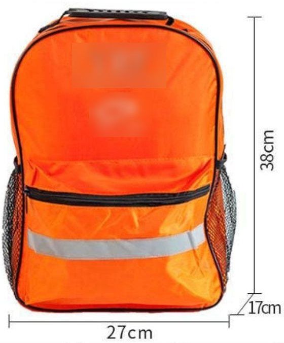 Kit zaino per la preparazione alle calamità, 97 pezzi (arancione)