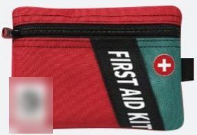 Pochette di pronto soccorso con zip e banda diagonale