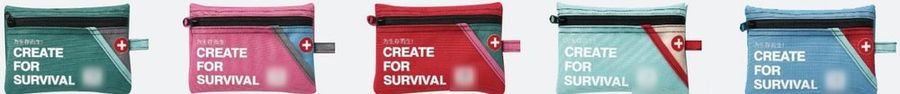 Pochette zippée 'Create for Survival' – 2