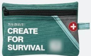 Pochette con zip 'Create for Survival'