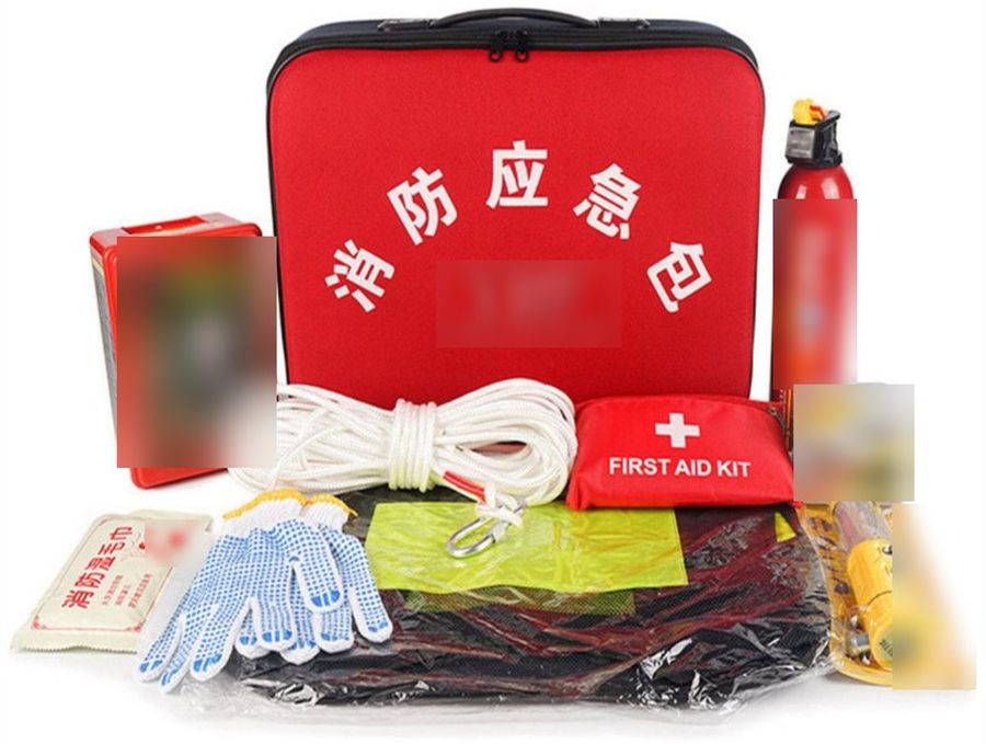 Kit d'urgence incendie en étui souple (rouge)
