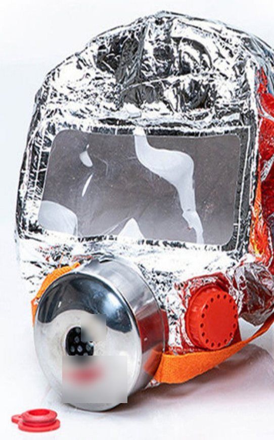 Cagoule d'évacuation incendie avec cartouche filtrante