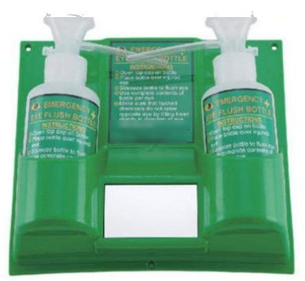 Station murale de rinçage oculaire, 2 × 500 ml