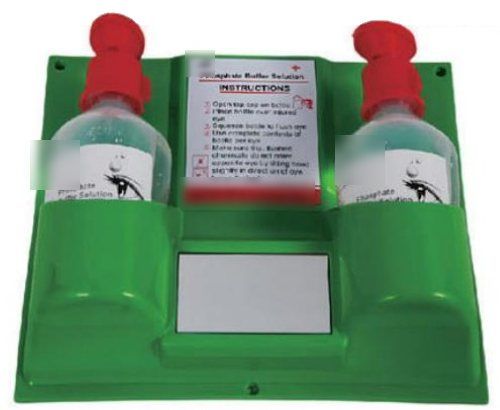 Station de rinçage oculaire à solution tampon phosphate, 2 × 500 ml
