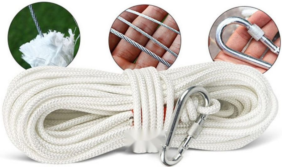 حبل هروب بخطافين، 8 mm × 20 m
